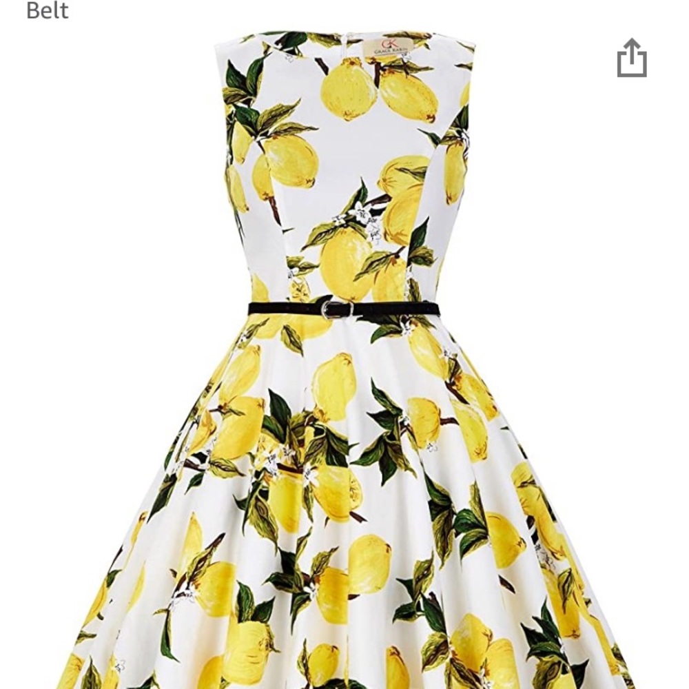 GRACE KARIN Boatneck Sleeveless Vintage Tea Dress